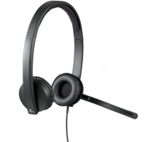 Logitech® H570e USB Headset Stereo WITH LEATHERETTE PAD