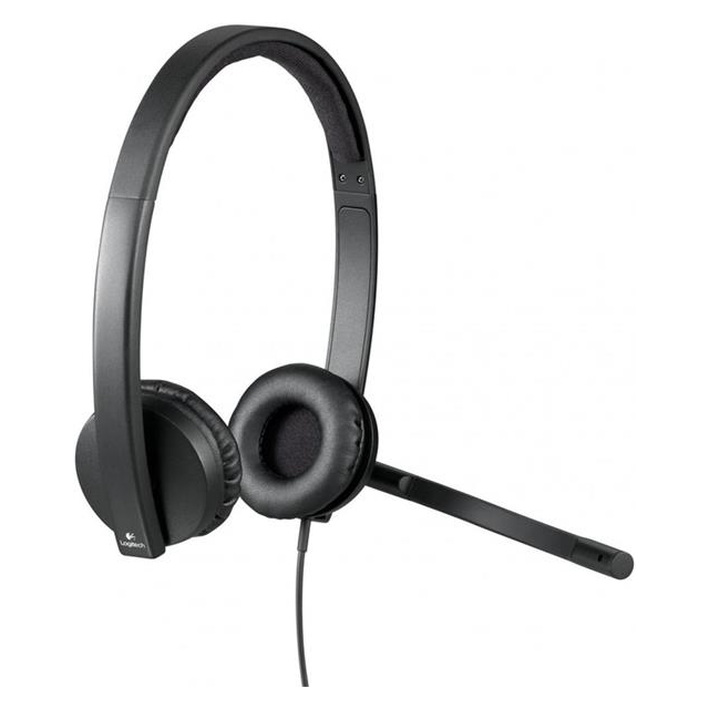 Logitech® H570e USB Headset Stereo WITH LEATHERETTE PAD