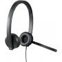 Logitech® H570e USB Headset Stereo WITH LEATHERETTE PAD