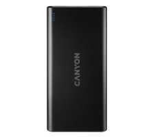 Canyon CNE-CPB1006B Powerbank, Li-pol, 10.000 mAh, 2 x USB výstup, 2 x USB vstup (1xUSB-C), LED
