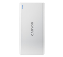 Canyon CNE-CPB1006W Powerbank, Li-pol, 10.000 mAh, 2 x USB výstup, 2 x USB vstup (1xUSB-C), LED