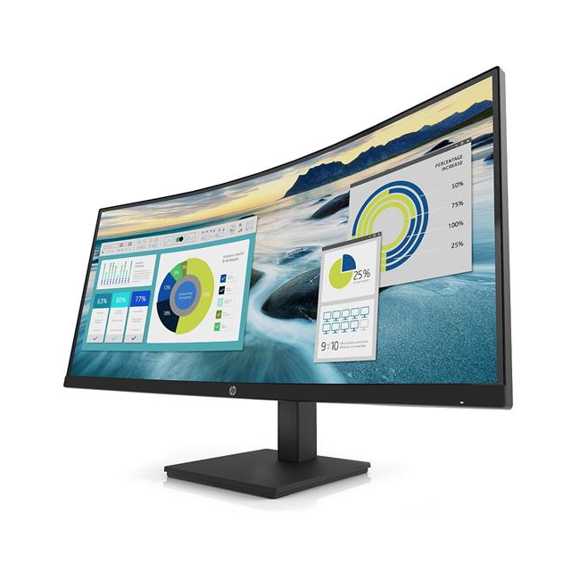 HP P34hc G4, 34.0 VA/Curved, 3440x1440, 3500:1, 5ms, 250cd, HDMI/DP/USB-C, 3-3-0, repro/doking