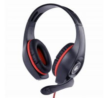 Gembird Stereo headset s mikrofónom, herný, 1 x 3.5 mm miniJack, červeno - čieny
