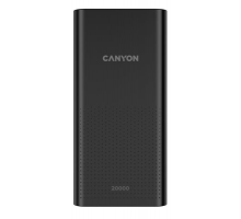 Canyon CNE-CPB2001B Powerbank, Li-pol, 20.000 mAh, 2 x vstup (Micro-USB + USB-C), 2 x  výstup USB-A,
