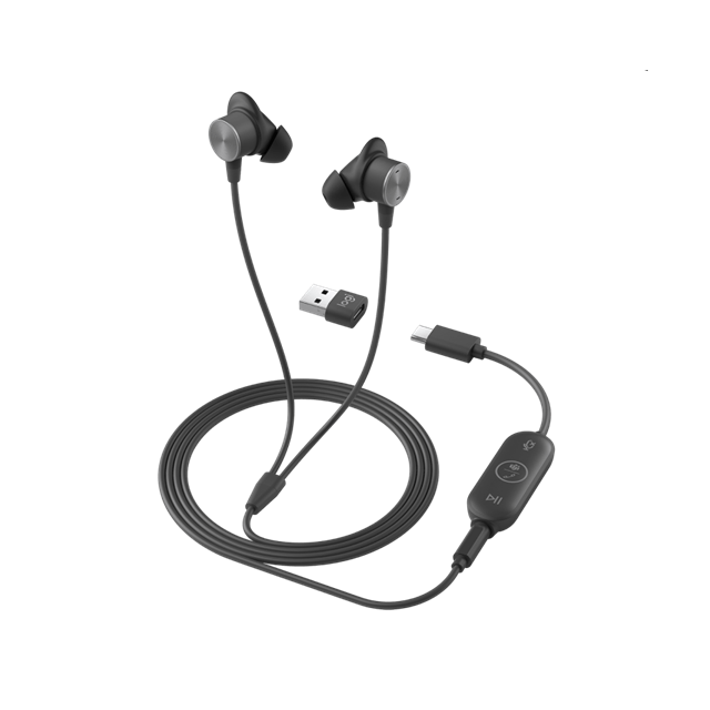 Logitech® Zone Wired Earbuds Teams - GRAPHITE