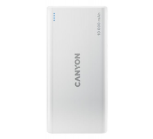 Canyon CNE-CPB1008W Powerbank, Li-pol, 10.000 mAh, 5V/2.1A, 2 x vstup (Lightning + microUSB), 2 x