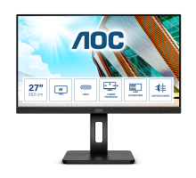 AOC U27P2CA 27"W IPS LED 3840x2160 50 000 000:1 4ms 350cd HDMI DP USB-C(65W) PIVOT repro