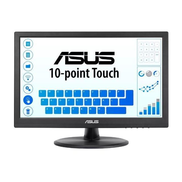 ASUS VT168HR 15,6" TN Touch 10-bodový dotykový monitor 1366x768 5ms 220cd HDMI, D-Sub čierny