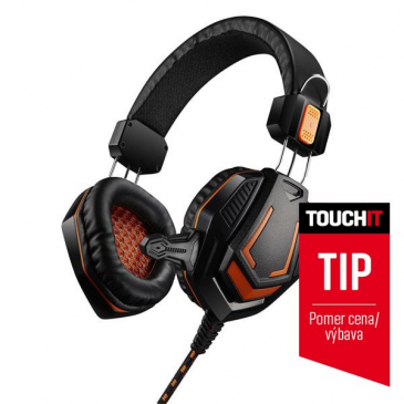 Canyon CND-SGHS3A Fobos, herný headset pre pokročilých hráčov, 3.5mm jack, oranžovo čierny