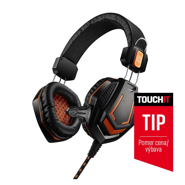 Canyon CND-SGHS3A Fobos, herný headset pre pokročilých hráčov, 3.5mm jack, oranžovo čierny