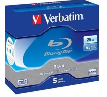 VERBATIM BD-R SL DataLife 25GB, 6x, jewel case 5 ks