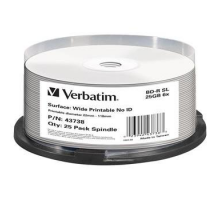 VERBATIM BD-R SL DataLifePlus 25GB, 6x, printable, spindle 25 ks