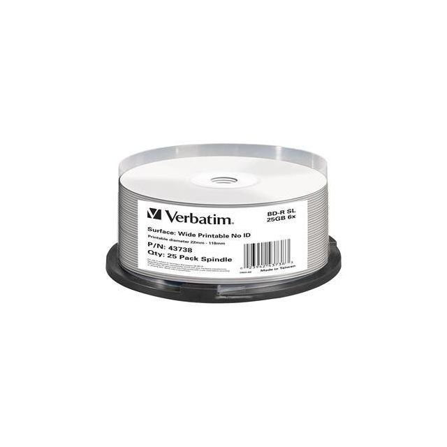 VERBATIM BD-R SL DataLifePlus 25GB, 6x, printable, spindle 25 ks
