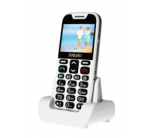 EVOLVEO EasyPhone XD, mobilní telefon pro seniory s nabíjecím stojánkem (bílá barva)