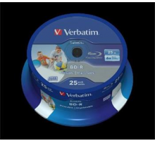 VERBATIM BD-R SL DataLife 25GB, 6x, printable, spindle 25 ks