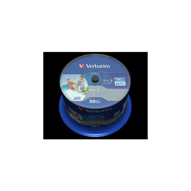 VERBATIM BD-R SL DataLife 25GB, 6x, printable, spindle 50 ks