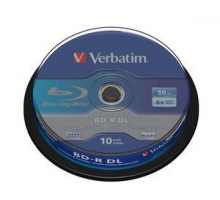 VERBATIM BD-R DL 50GB, 6x, spindle 10 ks
