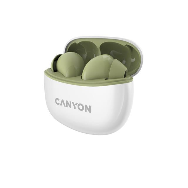 Canyon TWS-5 True Wireless Bluetooth slúchadlá do uší, nabíjacia stanica v kazete, zelené