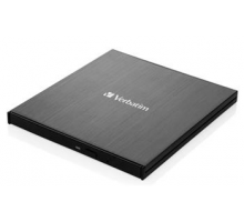 VERBATIM Externí CD/DVD Slimline vypalovačka USB-C černá + Nero