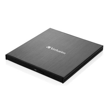 VERBATIM Externí CD/DVD Slimline vypalovačka USB-C černá + Nero