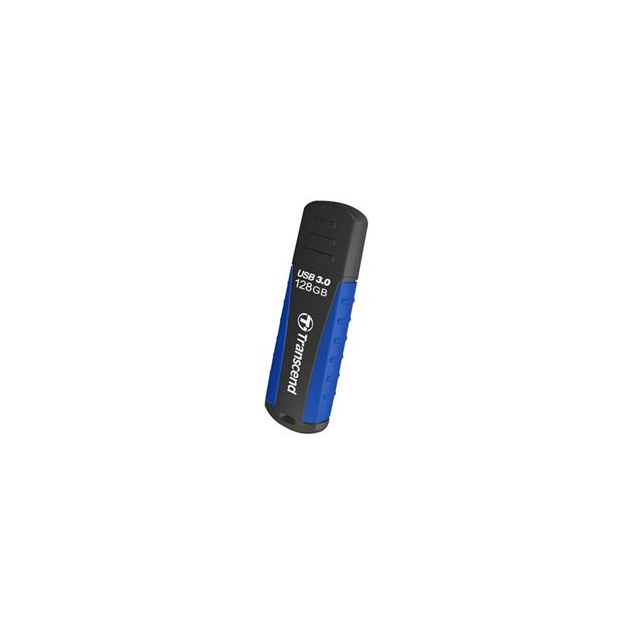 Transcend 128GB JetFlash 810 USB 3.1 (Gen 1) flash disk, černo/modrý, odolá nárazu, tlaku, prachu i