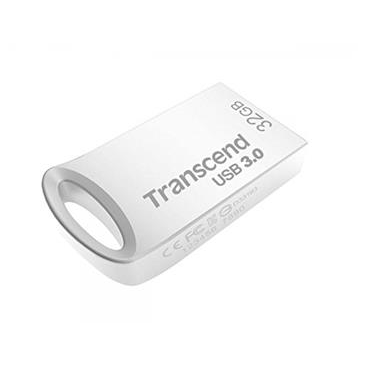 Transcend 32GB JetFlash 710S, USB 3.1 Gen 1 flash disk, malé rozměry, stříbrný kov