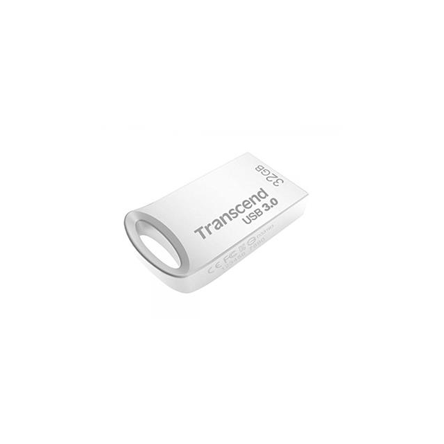 Transcend 32GB JetFlash 710S, USB 3.1 Gen 1 flash disk, malé rozměry, stříbrný kov