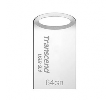 Transcend 64GB JetFlash 710S, USB 3.1 Gen 1 flash disk, malé rozměry, stříbrný kov