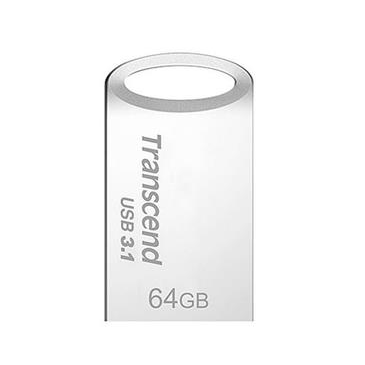 Transcend 64GB JetFlash 710S, USB 3.1 Gen 1 flash disk, malé rozměry, stříbrný kov