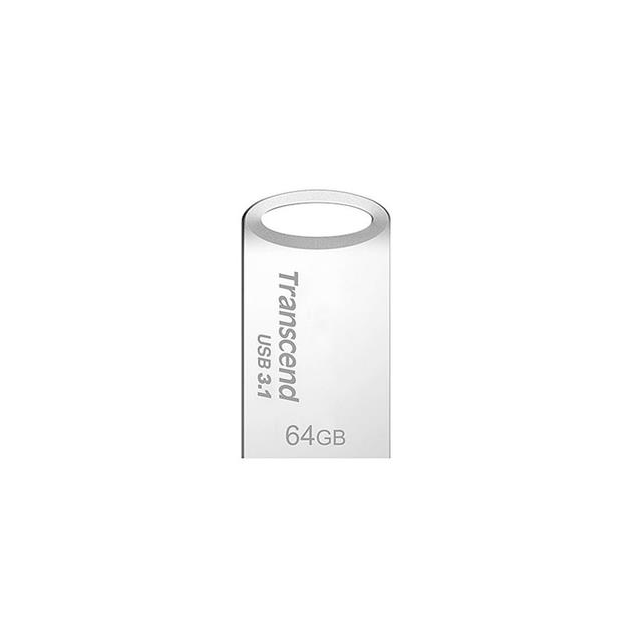 Transcend 64GB JetFlash 710S, USB 3.1 Gen 1 flash disk, malé rozměry, stříbrný kov