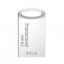 Transcend 64GB JetFlash 710S, USB 3.1 Gen 1 flash disk, malé rozměry, stříbrný kov