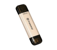 Transcend 256GB JetFlash 930C, USB-C/USB 3.2 (Gen 1) duální flash disk, 420MB/s R, 400MB/s W, zlatý