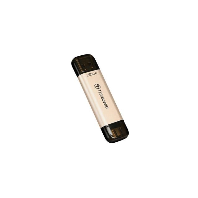 Transcend 256GB JetFlash 930C, USB-C/USB 3.2 (Gen 1) duální flash disk, 420MB/s R, 400MB/s W, zlatý