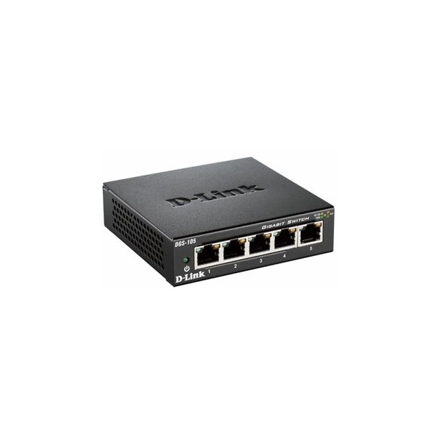 D-Link DGS-105/E 5-port 10/100/1000 Gigabit Metal Housing Desktop Switch
