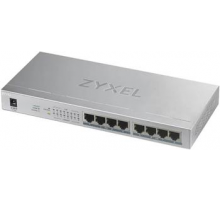 Zyxel GS1008-HP, 8 Port Gigabit PoE+ unmanaged desktop Switch, 8 x PoE, 60 Watt
