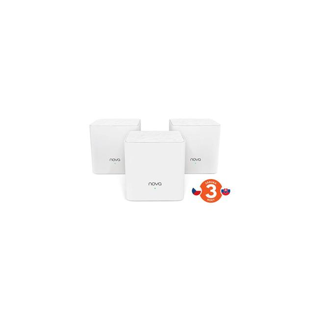 Tenda MW3 (3-pack) - Wireless AC MESH systém 802.11ac/a/b/g/n, 2x LAN/WAN