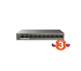 Tenda TEF1110P-8-63W - PoE AT Switch 63Watt, 10xRJ45 Switch s 8x 10/100 Mbps PoE, 2x Uplink, Fanless
