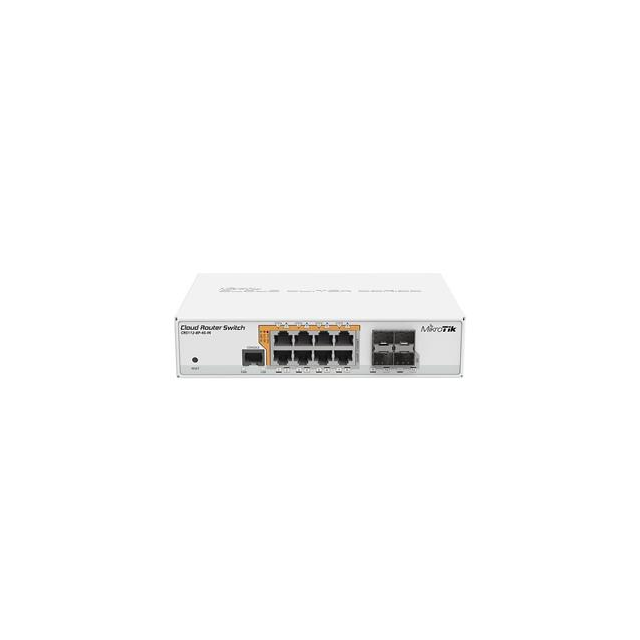 MikroTik Cloud Router Switch CRS112-8P-4S-IN, 8x GLAN s PoE, 4x SFP