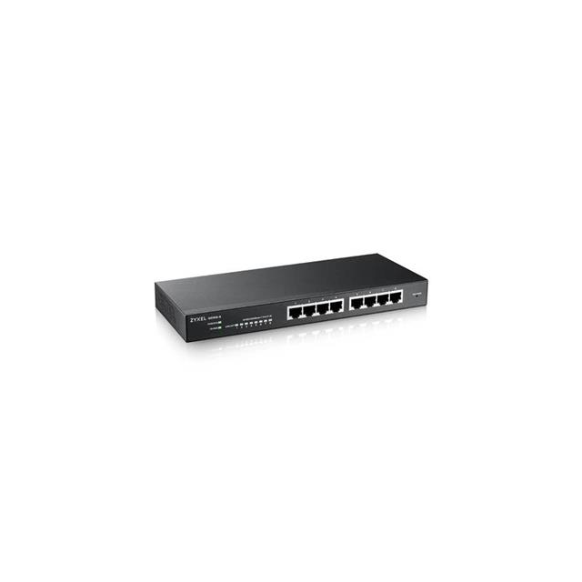Zyxel GS1915-8, 8-port GbE Smart hybrid mode Switch, standalone or NebulaFlex Cloud, desktop,