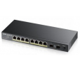 Zyxel GS1100-10HPv2, unmanage PoE 8x Gigabit, 2x Fiber Uplink, 120 Watt PoE