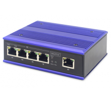 DIGITUS Professional Industrial 4-Port Fast Ethernet PoE Switch + 1 uplink port