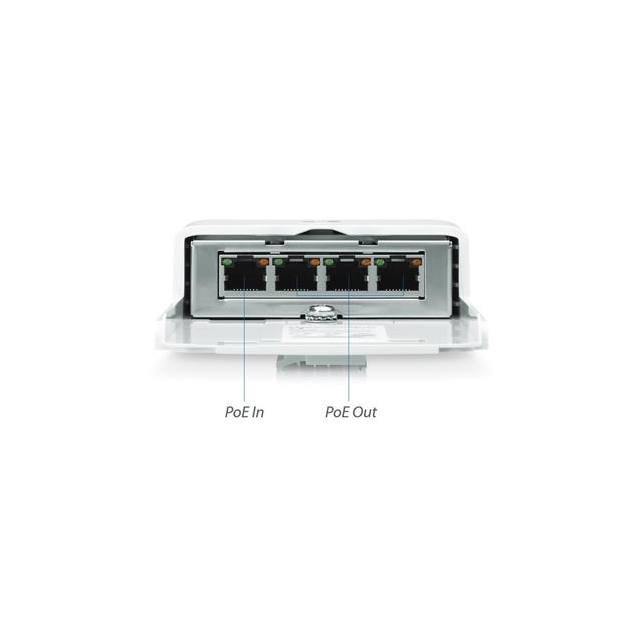 Ubiquiti N-SW, NanoSwitch, Outdoor 4-Port PoE Passthrough Switch