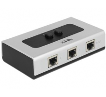 Delock Switch RJ45 10/100/1000 Mb/s 2 porty manuální - obousměrný