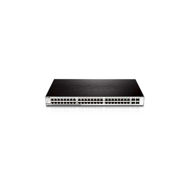 D-Link DGS-1210-52 L2/L3 Smart+ switch, 48x GbE, 4x RJ45/SFP, fanless