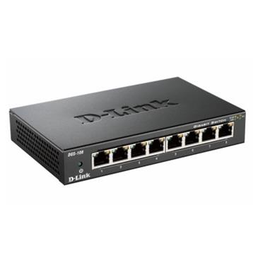 D-Link DGS-108/E 8-port 10/100/1000 Gigabit Metal Housing Desktop Switch