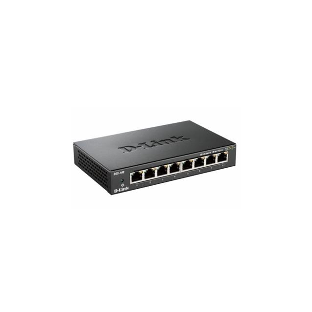 D-Link DGS-108/E 8-port 10/100/1000 Gigabit Metal Housing Desktop Switch