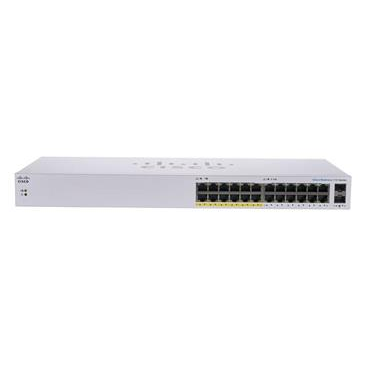 CBS110 Unmanaged 24-port GE, Partial PoE, 2x1G SFP Shared