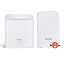 Tenda MW5 (2-pack) - Wireless AC MESH systém 802.11ac/a/b/g/n, 2x GLAN/GWAN, 2x LAN