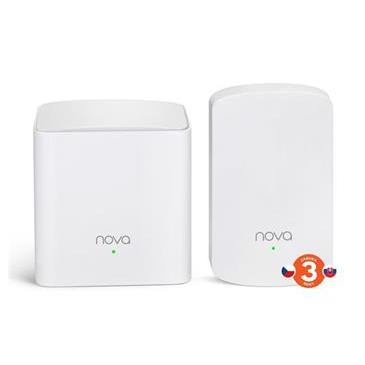 Tenda MW5 (2-pack) - Wireless AC MESH systém 802.11ac/a/b/g/n, 2x GLAN/GWAN, 2x LAN