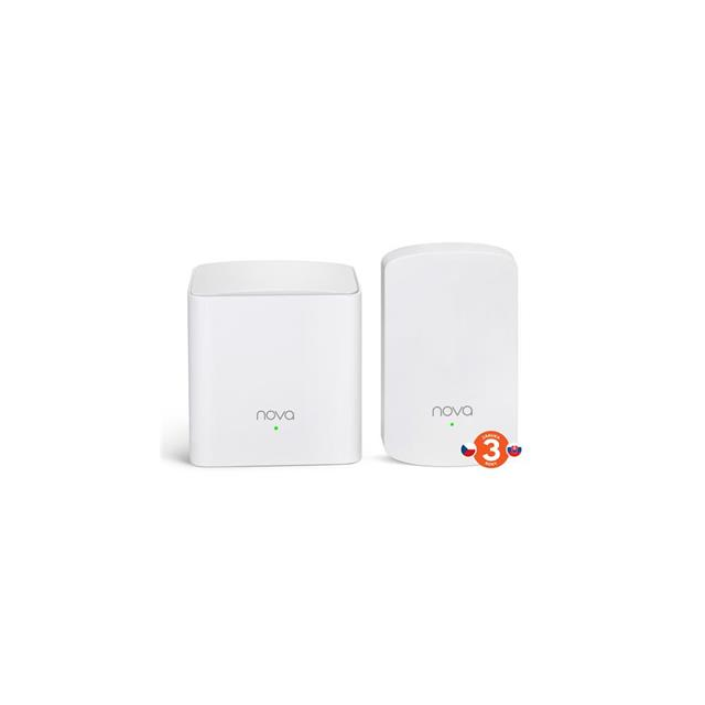 Tenda MW5 (2-pack) - Wireless AC MESH systém 802.11ac/a/b/g/n, 2x GLAN/GWAN, 2x LAN